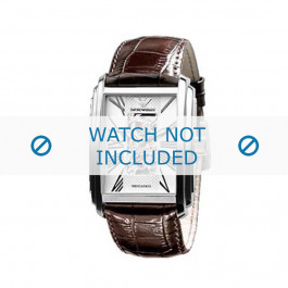 Armani watch strap AR-4225 Croco leather Brown 26mm 