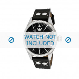 Watch strap Armani AR5834 Leather Black 23mm