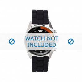 Armani watch strap AR5878 Silicone Black 24mm