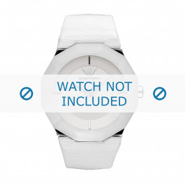 Armani watch strap AR7308 Leather White 26mm