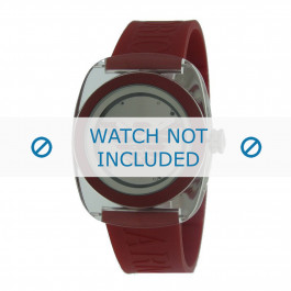Armani watch strap AR1030 Rubber / plastic Red