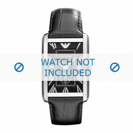 Watch strap Armani AR1604 Leather Black 23mm