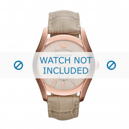 Armani watch strap AR1667 Leather Beige 22mm + standard stitching