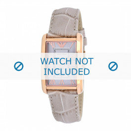 Armani watch strap AR1673 Leather Beige 18mm + standard stitching