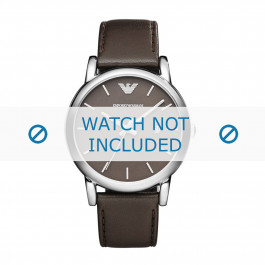 Watch strap Armani AR1729 Leather Brown 20mm