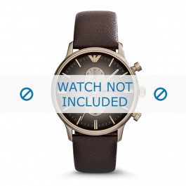 Armani watch strap AR1755 Leather Brown 22mm