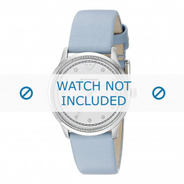 Armani watch strap AR1914 Leather Light blue 16mm