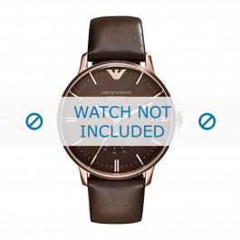 Watch strap Armani AR4657 Leather Brown 22mm