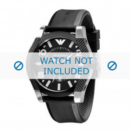 Watch strap Armani AR5838 Silicone Black 22mm