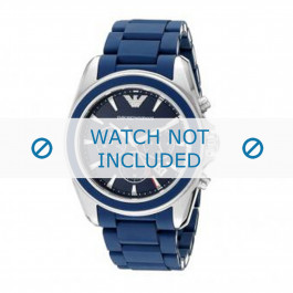 Armani watch strap AR6068 Silicone Blue 22mm
