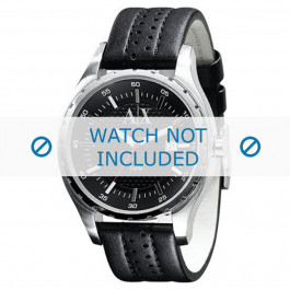 Watch strap Armani AX1055 Leather Black 22mm