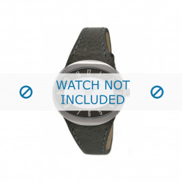 Watch strap Boccia 3165-15 Leather Grey 15mm