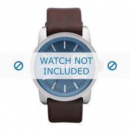Diesel watch strap DZ1512 Leather Dark brown 24mm