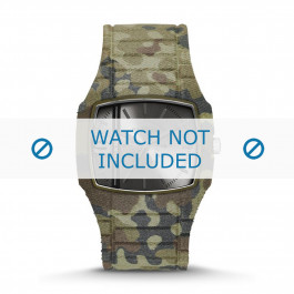 Diesel watch strap DZ1671 Silicone Olive green 28mm