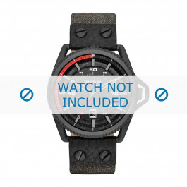 Watch strap Diesel DZ1728 Leather/Textiles Black 24mm
