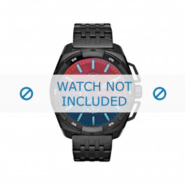 Diesel watch strap DZ4395 Stainless steel Black 24mm
