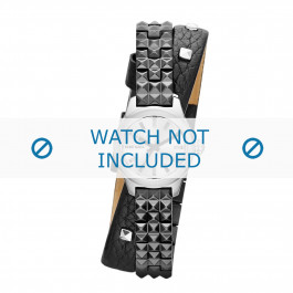 Diesel watch strap DZ5416 / DZ5414 / DZ5415 Leather Black 10mm