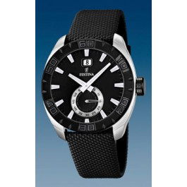 Festina watch strap F16674-4 Leather Black