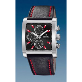 Watch strap Festina F20424 8 Leather Black 28mm