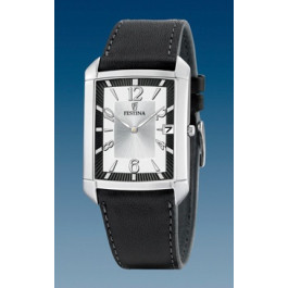 Watch strap Festina F6748-1 Leather/Textiles Black 23mm