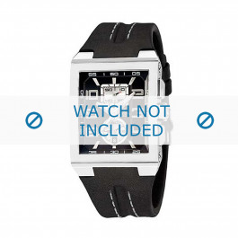 Watch strap Festina F16184-4 / F16184-8 Leather Black 18mm