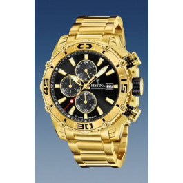 Watch strap Festina F20492.BA04336 Steel Gold toned