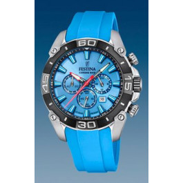 Watch strap Festina F20544-6 Plastic Light blue 22mm