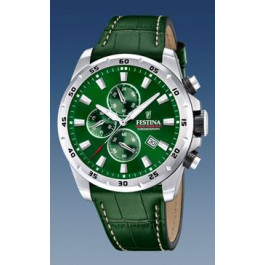 Watch strap Festina F20692.3 Leather Green