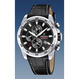 Watch strap Festina F20692.4 Leather Black