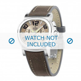 Watch strap Festina F16126-4 Leather Dark brown 23mm