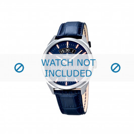 Watch strap Festina F16873-3 Croco leather Blue 22mm