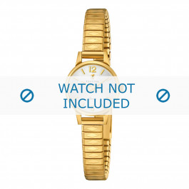 Watch strap Festina F20263-1 Steel Gold Toned 8mm