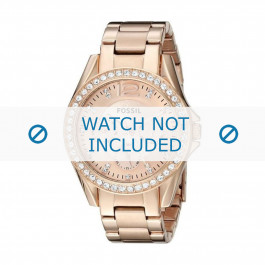 Watch strap Fossil ES2811 / 25xxxx* Steel Rosé 18mm