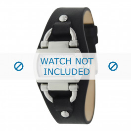 Watch strap Fossil BQ1115 Leather Black 10mm