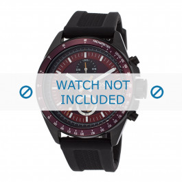 Fossil watch strap CH2876 Rubber / plastic Black