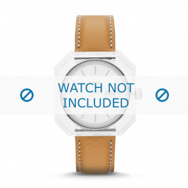 Fossil watch strap ES3538 Leather Brown 18mm + white stitching