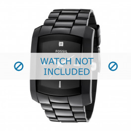 Watch strap Fossil FS4602 Rubber Black 28mm