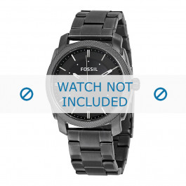 Watch strap Fossil FS4774 / PDR2095 / PDR2092 Steel Anthracite grey 22mm