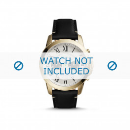 Watch strap Fossil FS5272 Leather Black 22mm