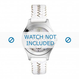 Guess watch strap G70453L / 95278L1 Leather White + white stitching