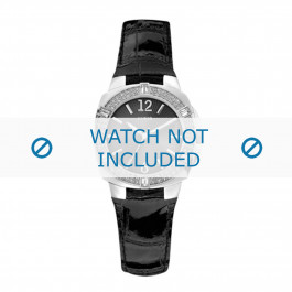 Guess watch strap W10214L1 Leather Black