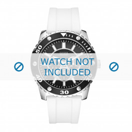 Guess watch strap W10616G2 Rubber / plastic White