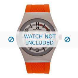 Watch strap Hugo Boss HB-155-1-14-2390 / HO1512693 Silicone Orange 20mm