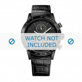 Hugo Boss watch strap HB-284-1-96-2910-HB1513389 Croco leather Black + black stitching