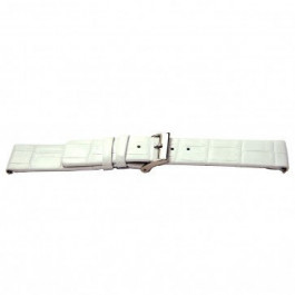 Watch strap Universal I520 Croco leather White 24mm