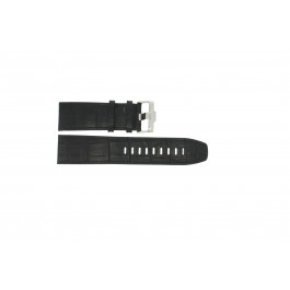 Watch strap Jacques Lemans 1-1366 Leather Black 26mm