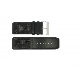 Watch strap Jacques Lemans JAC-1271 Leather Black 26mm