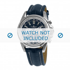 Jacques Lemans watch strap 1-1117.1VN Leather Blue + white stitching