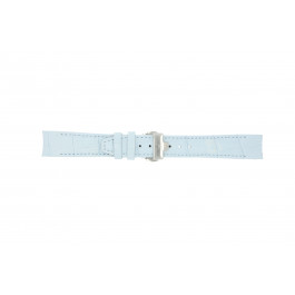 Watch strap Jacques Lemans F-5006E Croco leather Light blue 18mm
