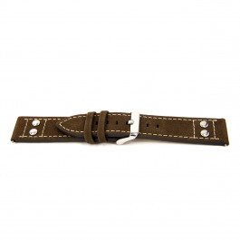 Watch strap Universal I367 Leather Brown 24mm